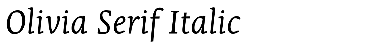 Olivia Serif Italic